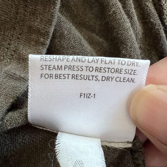 Eileen Fisher Shirt Women XL Brown Linen Scoop Neck Dolman Tunic Top Neutral - Picture 10 of 10